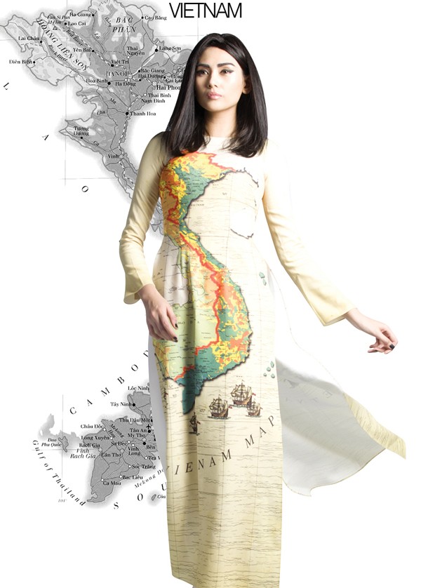 Ngắm bộ sưu tập áo dài năm châu tại Festival Huế 2014 - ảnh 10